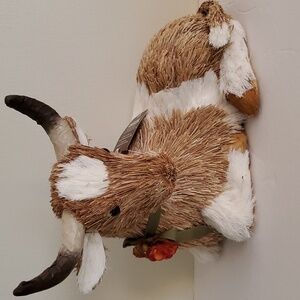 Vintage Pier 1 Fall Hank The Longhorn Farm Straw Animal